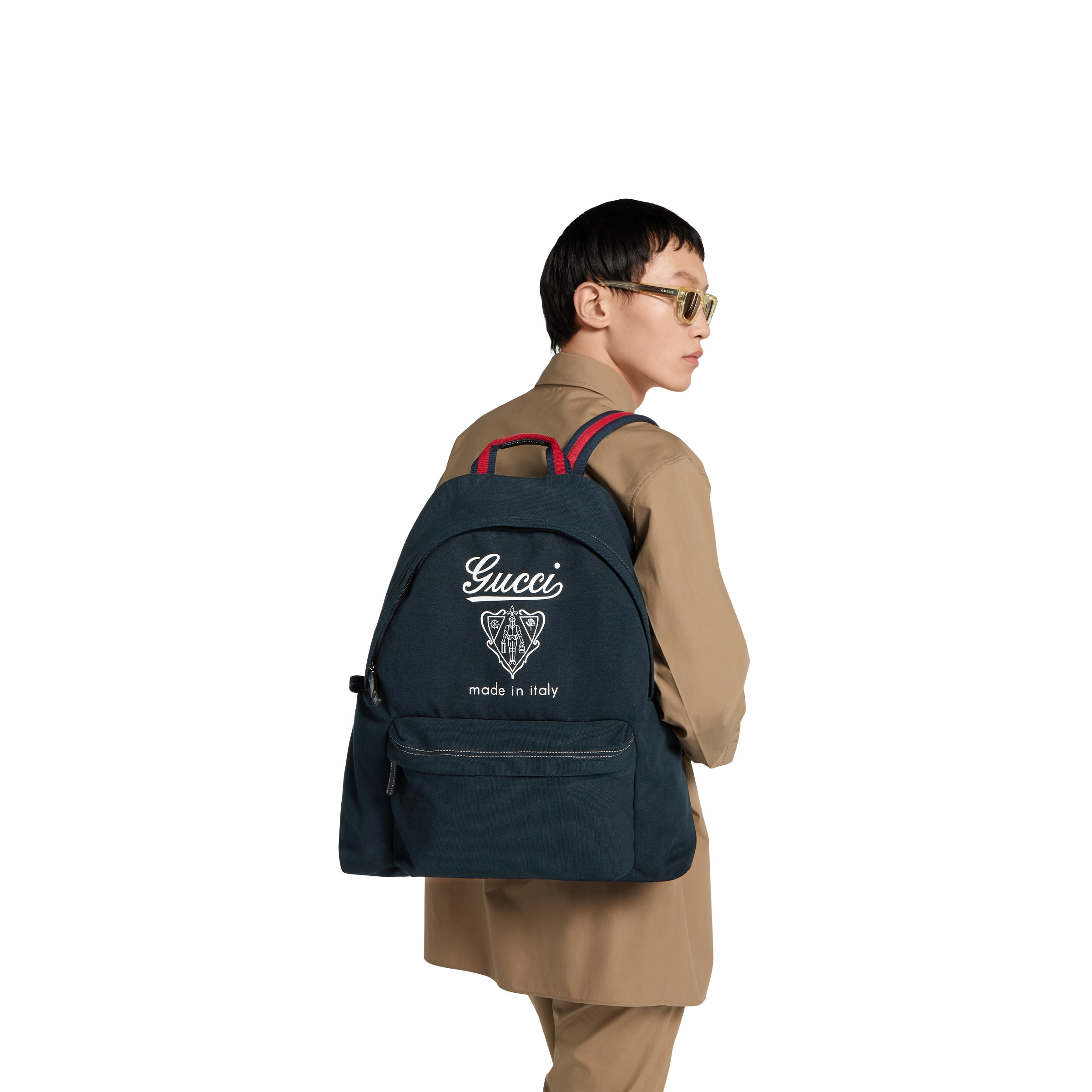 Medium printed canvas backpack - 3