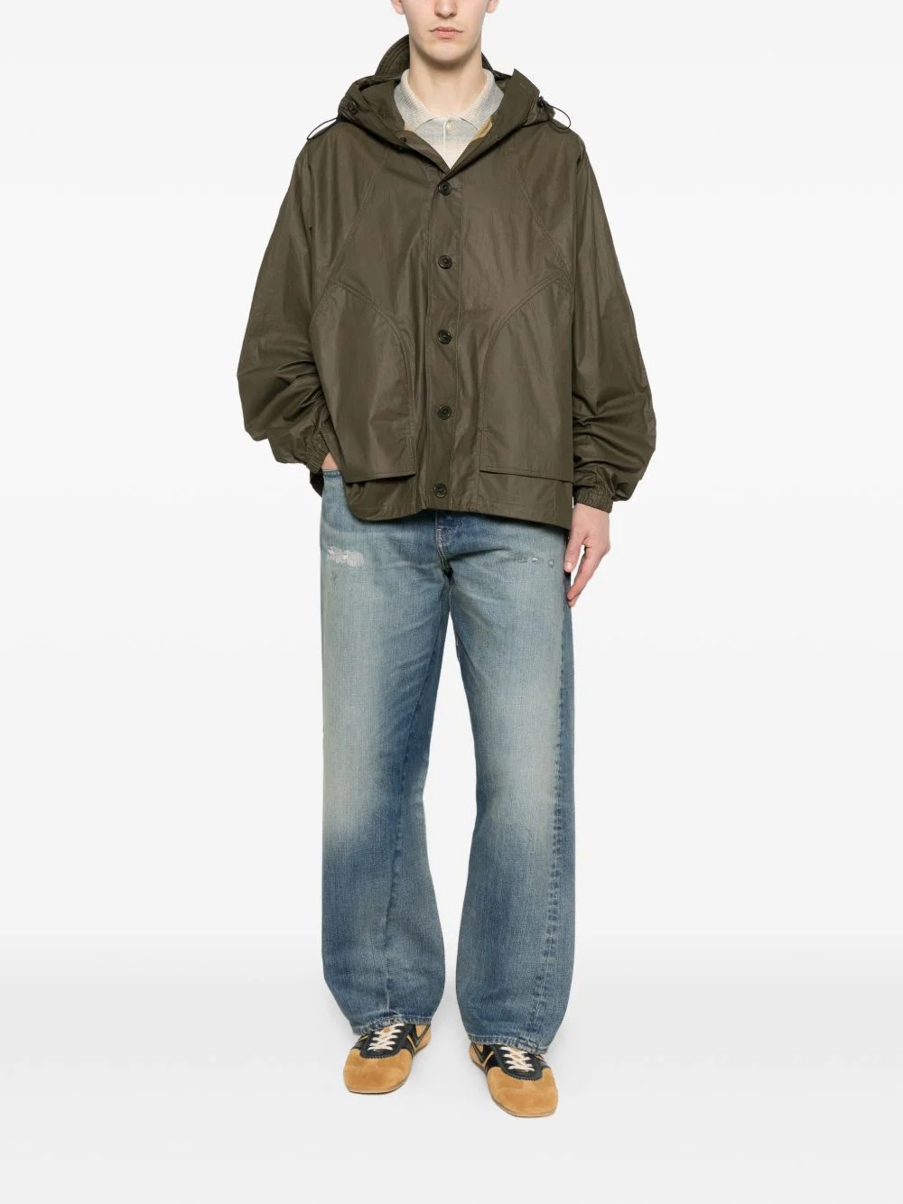 green hooded jacket - 1