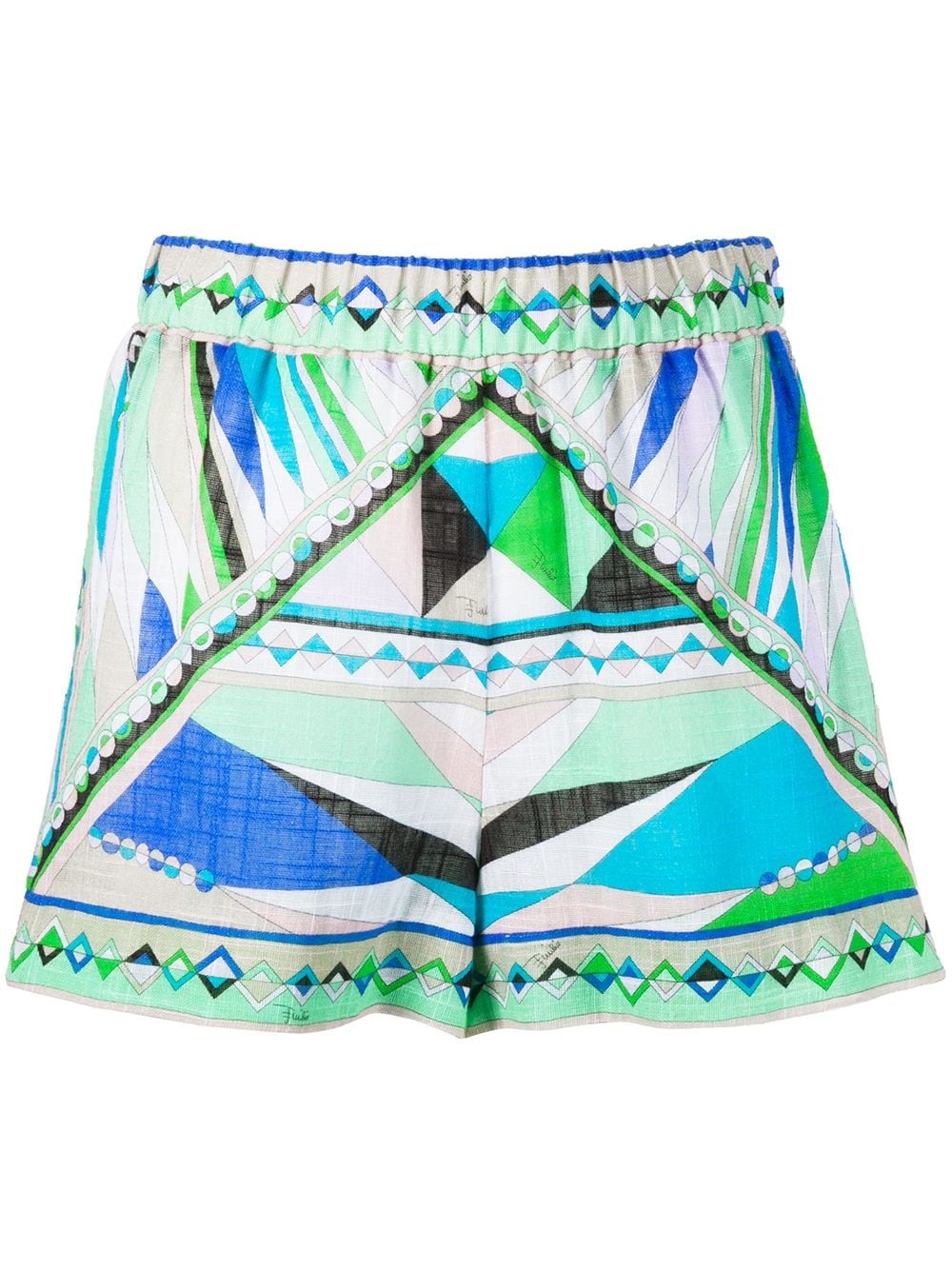 abstract print shorts - 1