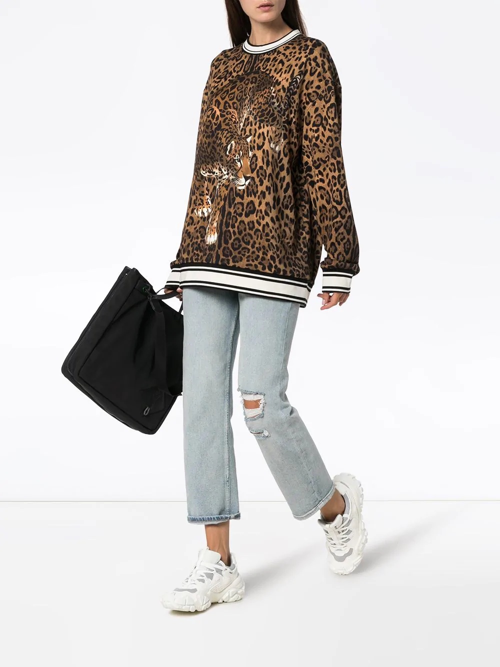 leopard print sweatshirt - 2