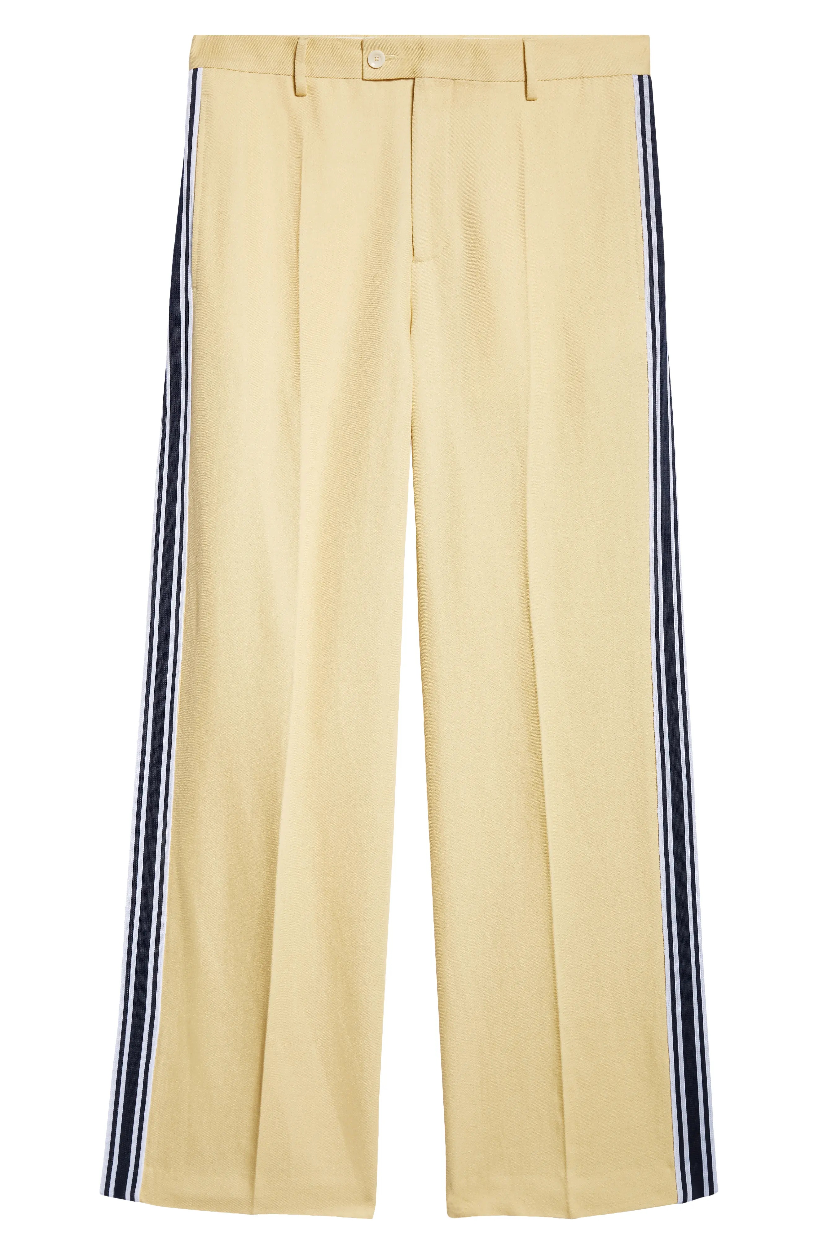 Constant Track Stripe Cotton & Linen Trousers - 6