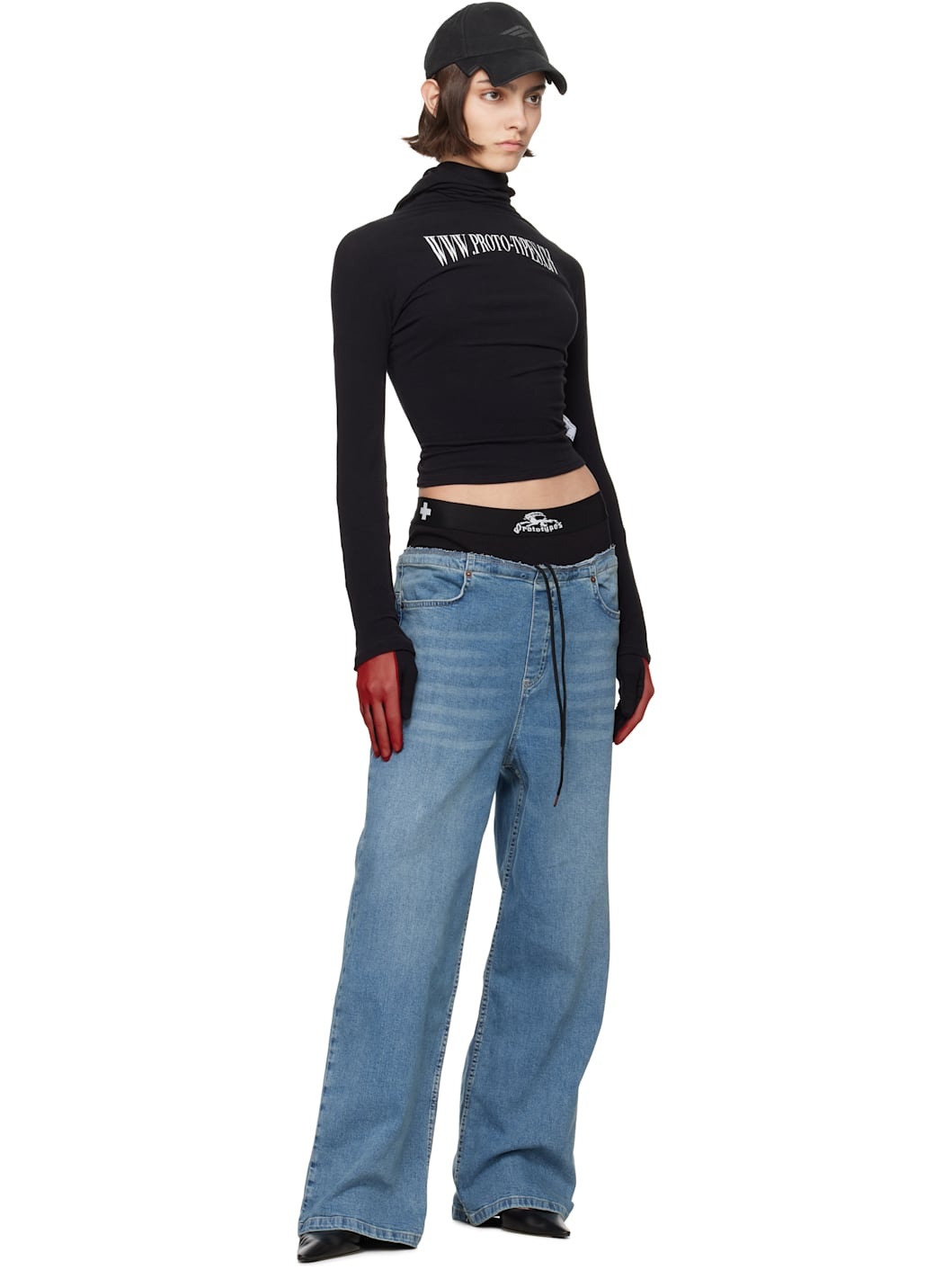 Blue Waistband Regular Jeans - 4