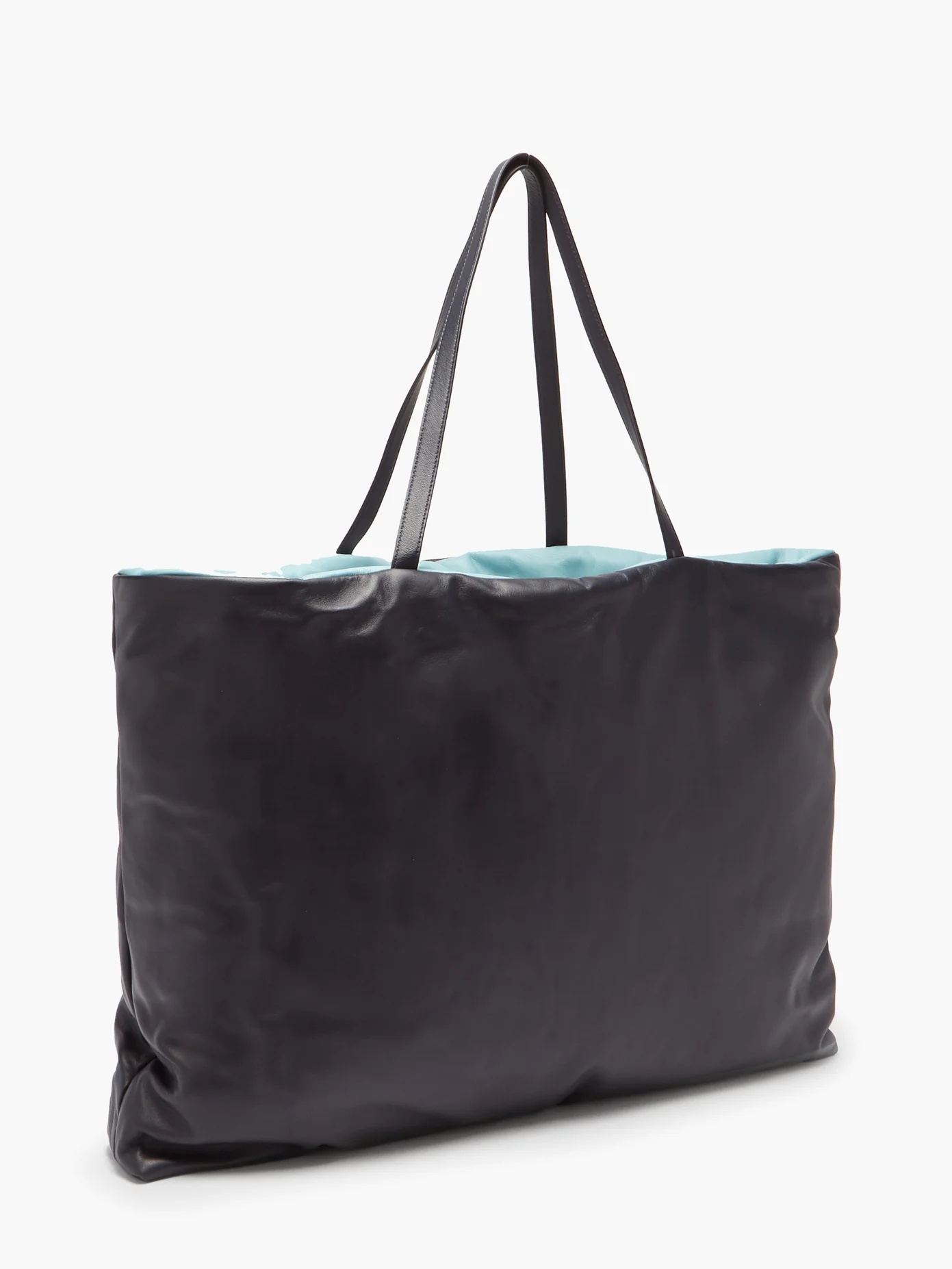 Pillow reversible padded leather tote bag - 4