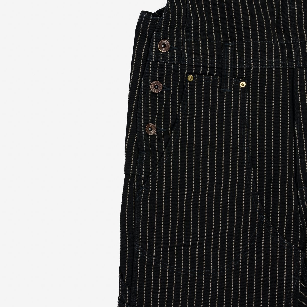 IH-819-BLK 12oz Wabash Double Knee Overalls - Black - 8