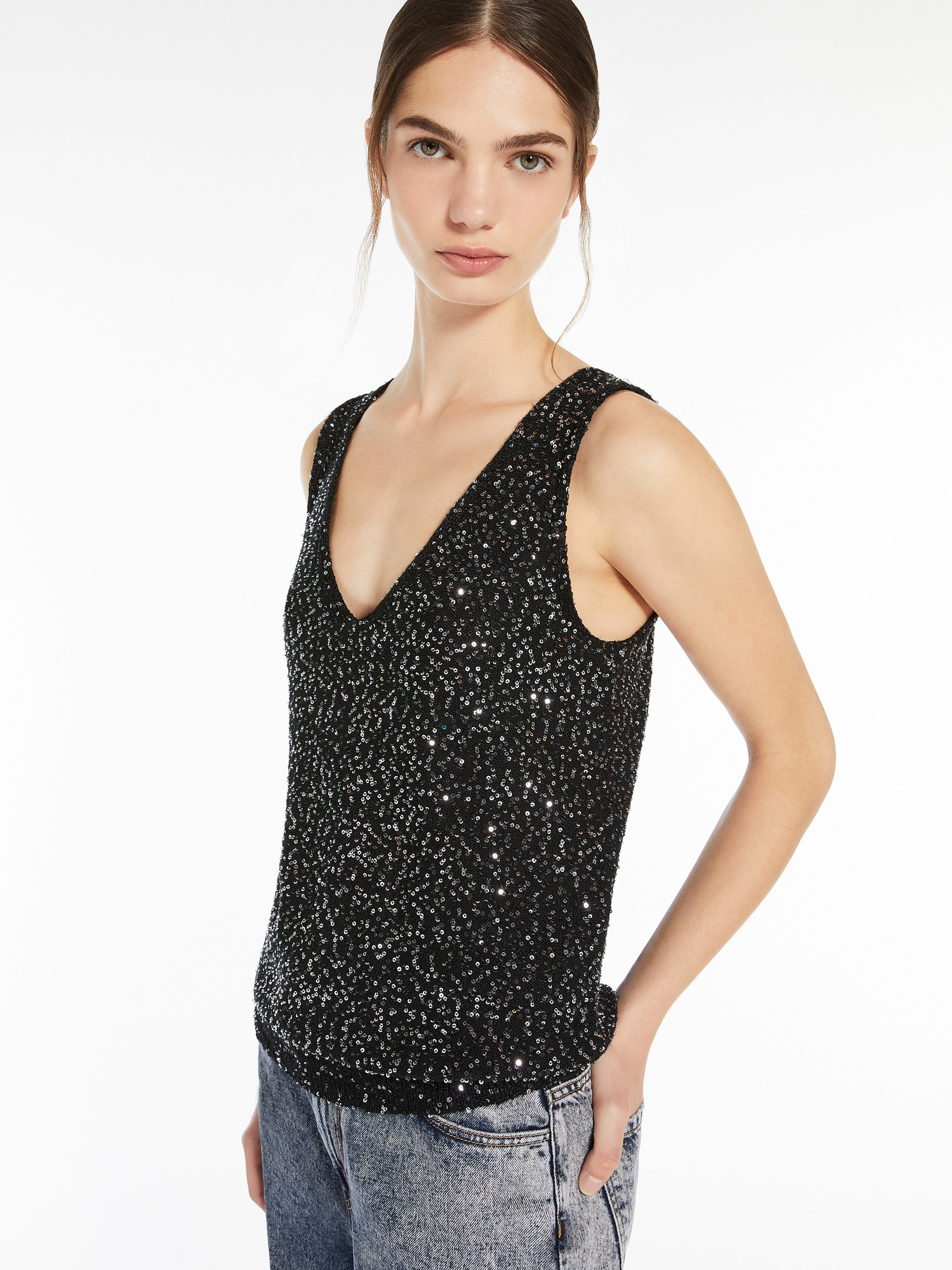 COLOMBA Sequinned yarn top - 5