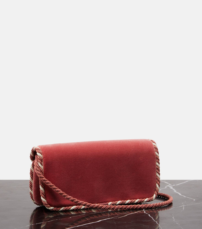 Locò Mini embellished velvet clutch 4