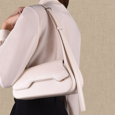 Santoni White leather ThePluto bag outlook