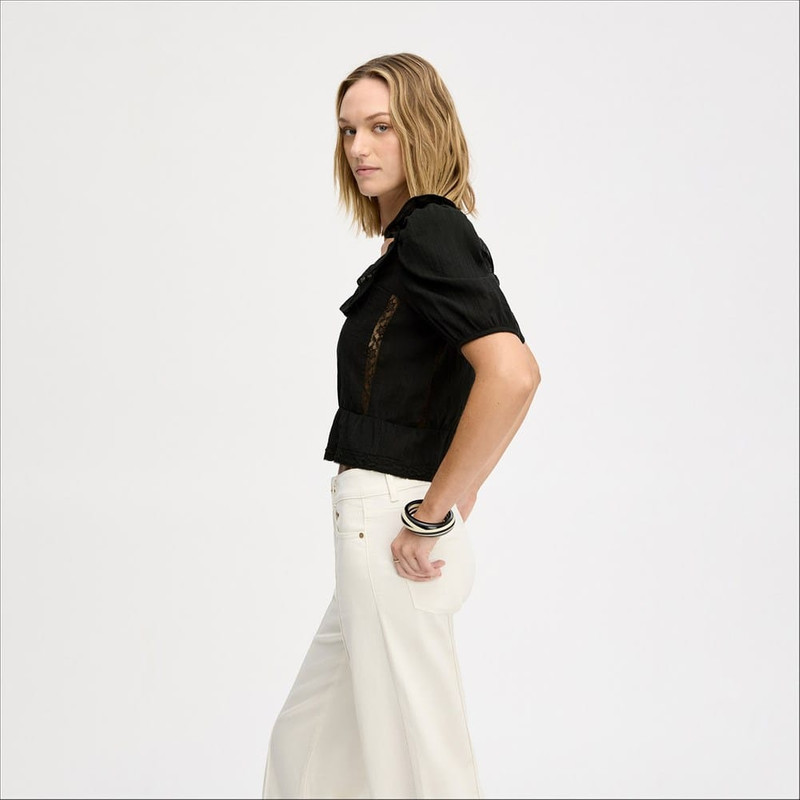 Short Sleeve Peasant Top 4