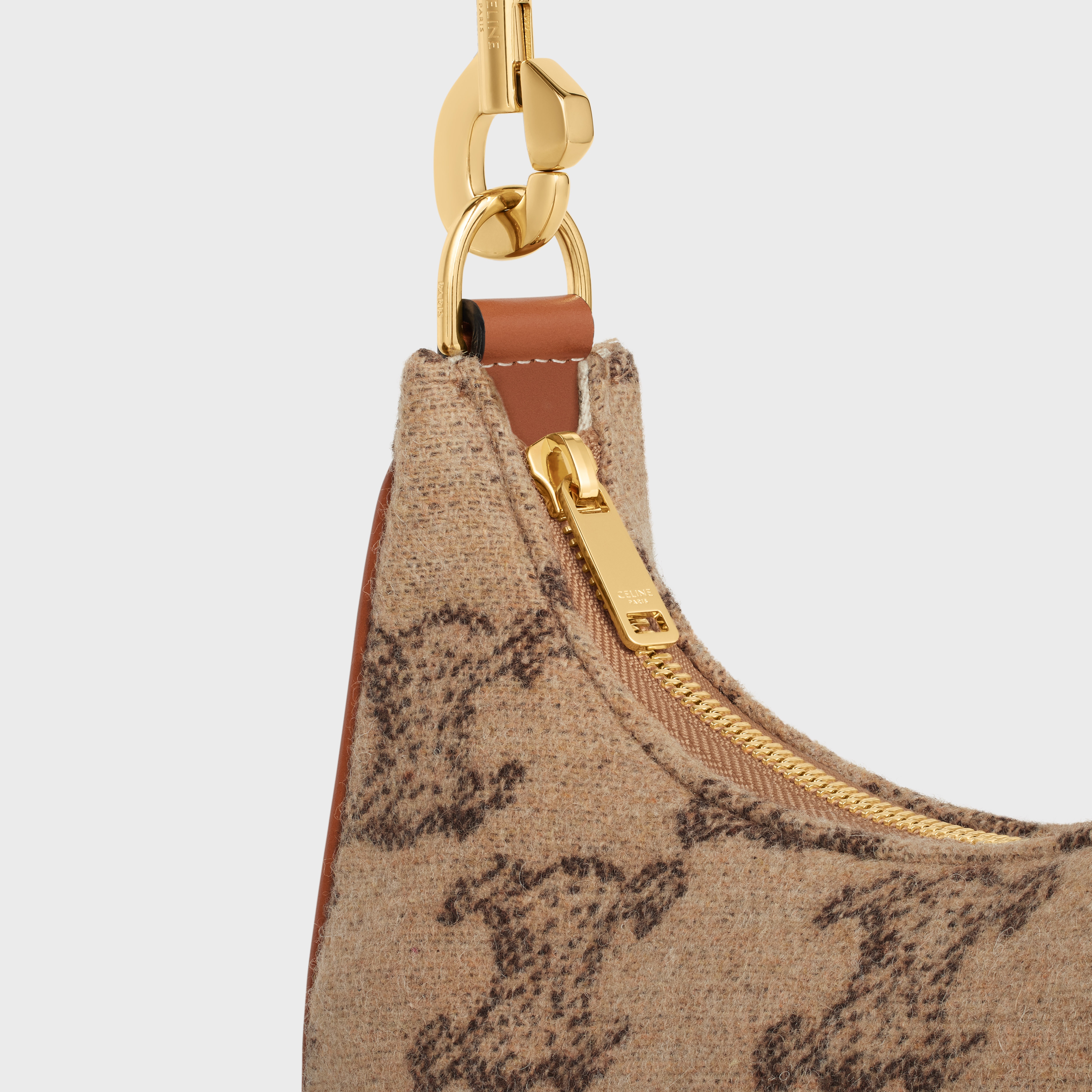 Medium Ava Strap Bag in textile with triomphe - 5