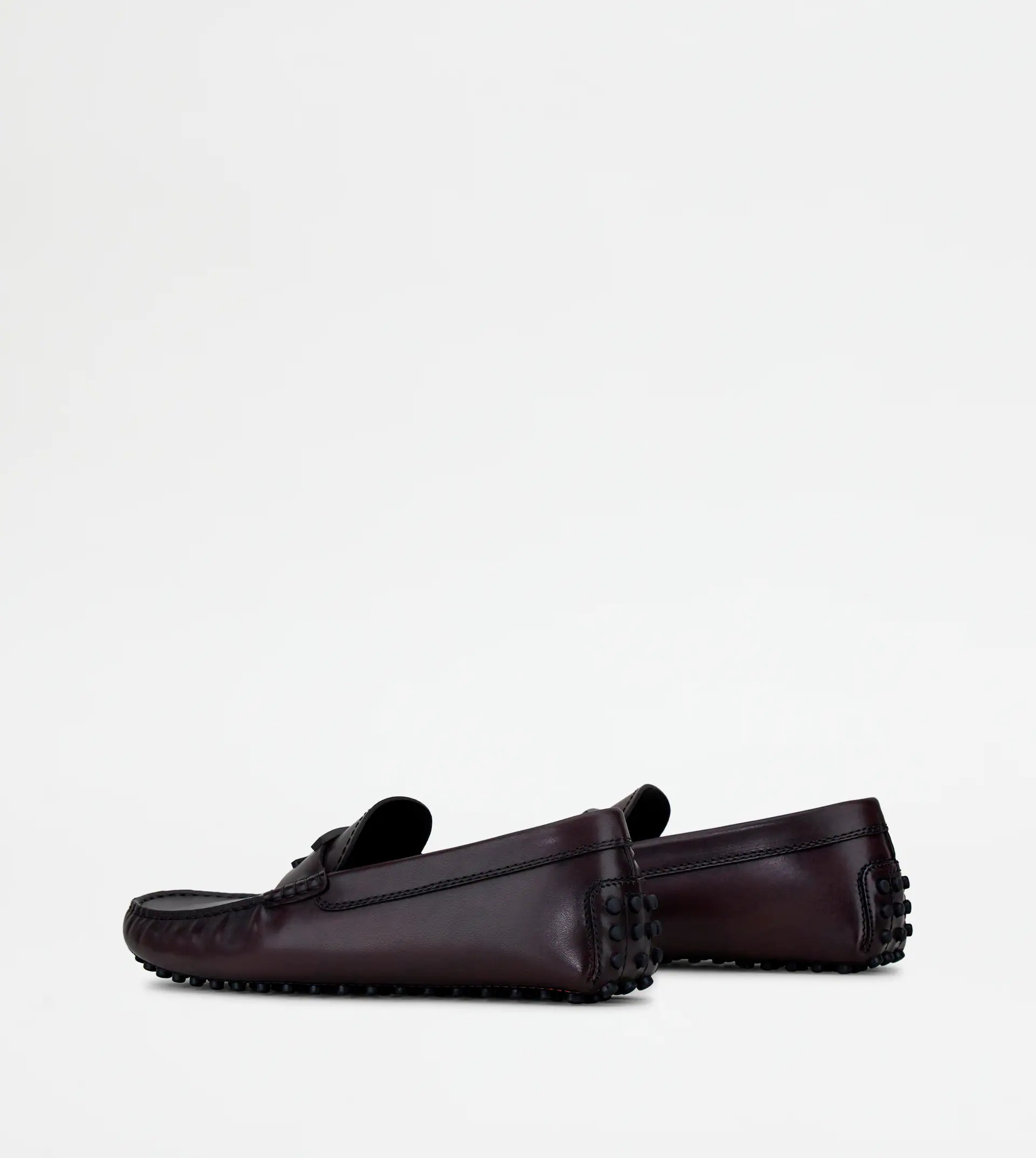 GOMMINO DRIVING SHOES IN LEATHER - BURGUNDY - 5