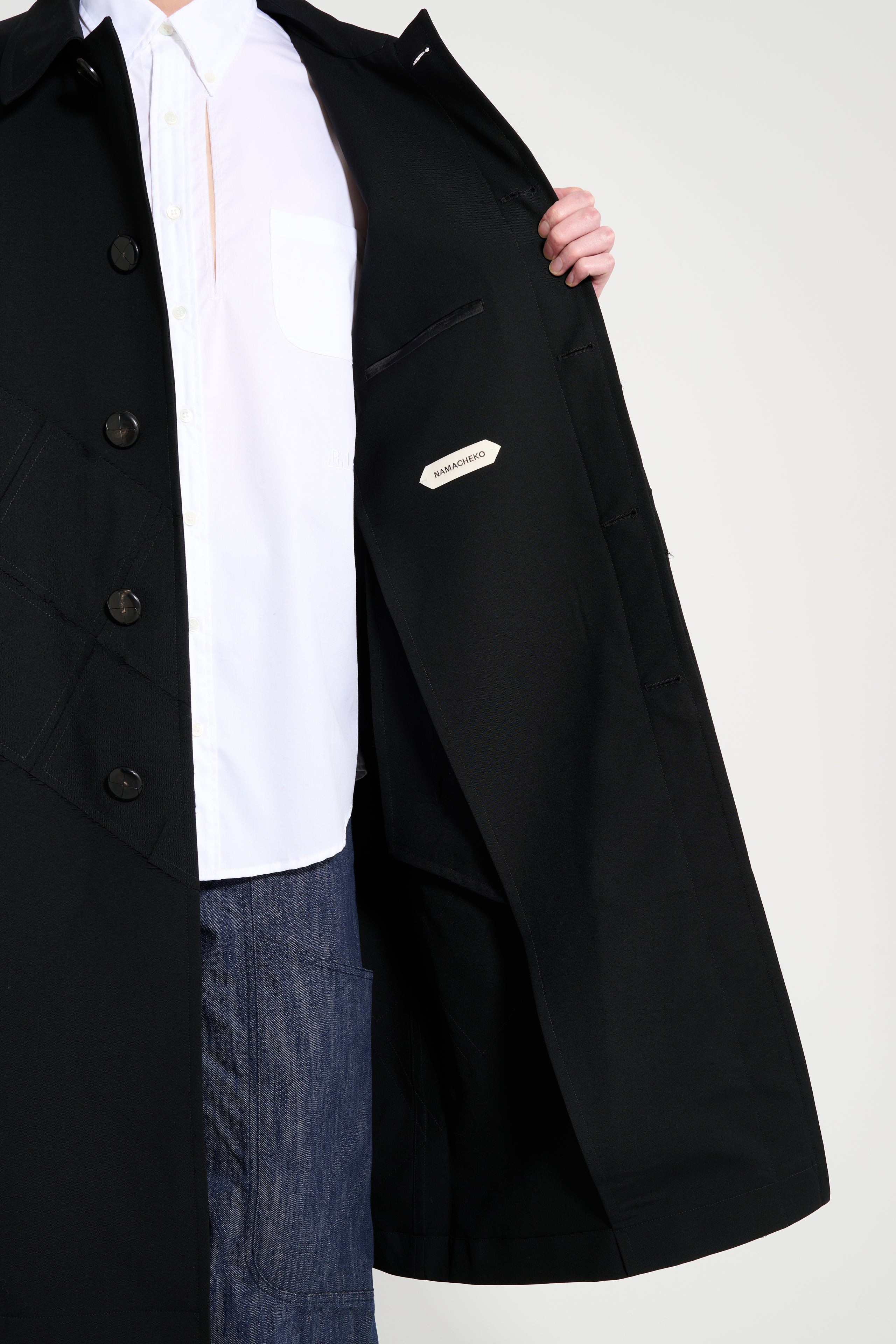 NAMACHEKO QUILT PATCHWORK COAT BLACK - 7