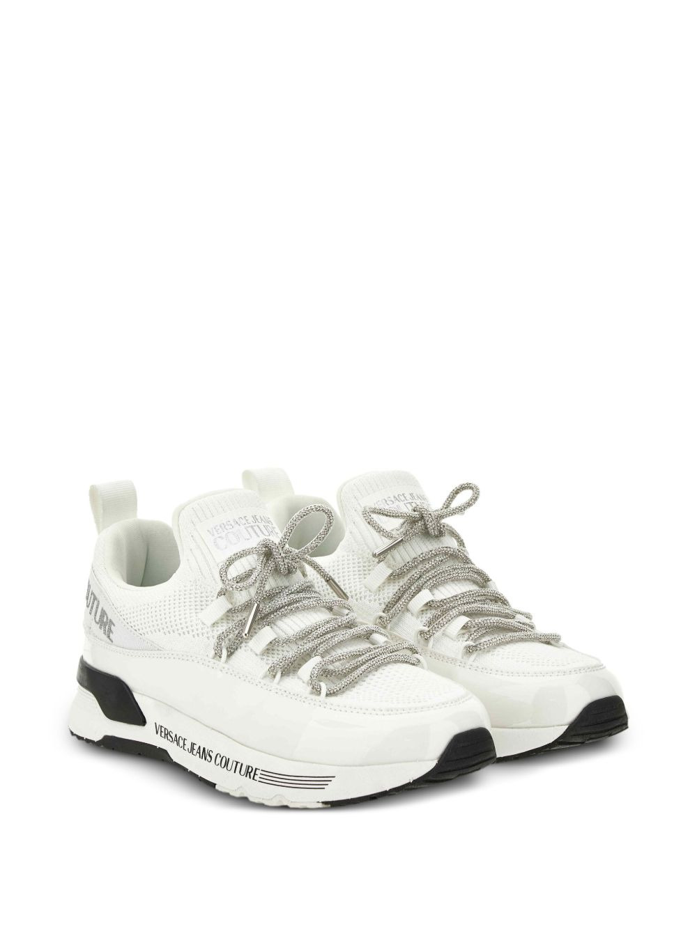 mesh-panel lace-up trainers - 2
