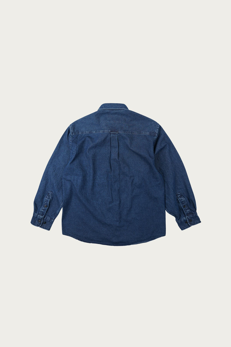 FrizmWORKS Bleach Denim Utility Shirt - Washed Indigo outlook