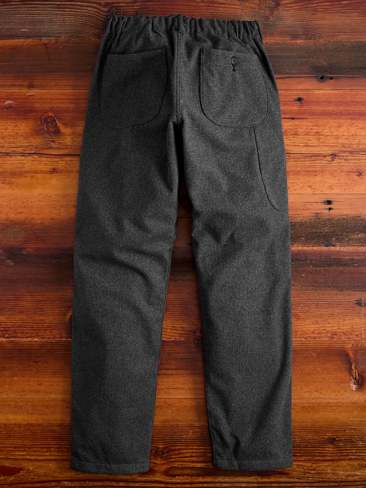 French Work Pants in Charcoal Houndstooth - 3