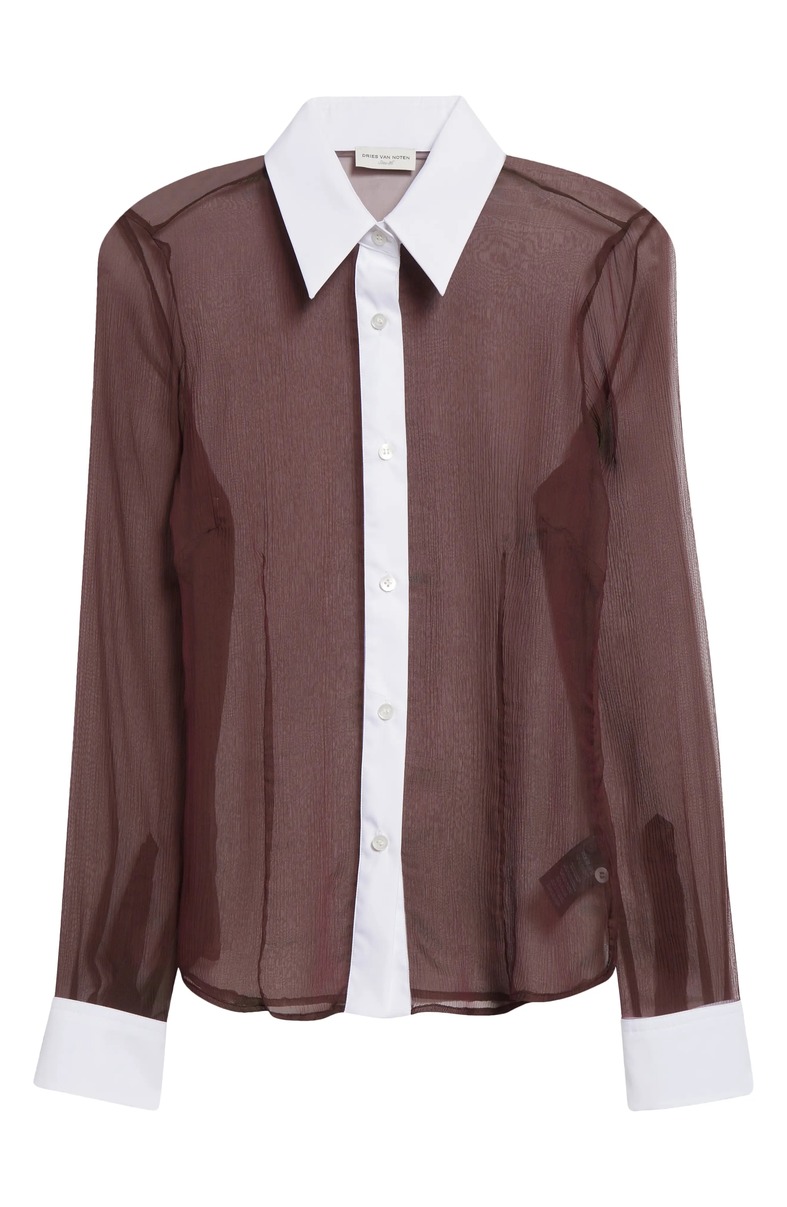 Claudio Contrast Silk & Cotton Button-Up Shirt - 6