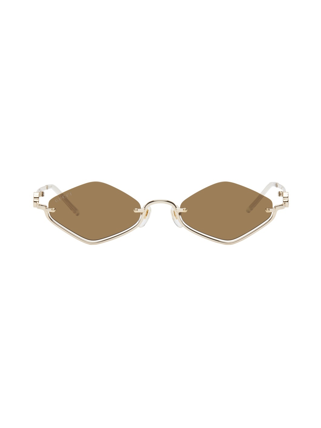 Gold Geometric Sunglasses - 1