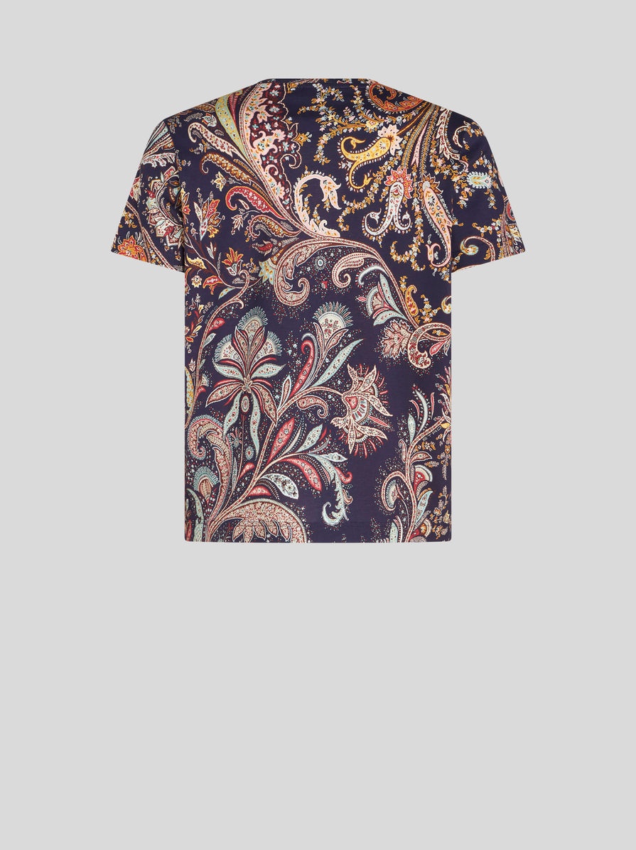 PAISLEY-PRINT T-SHIRT WITH LOGO - 5