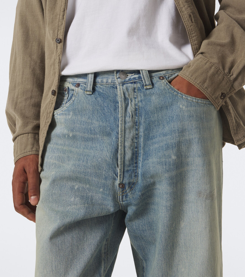 No. 37 distressed straight jeans 5
