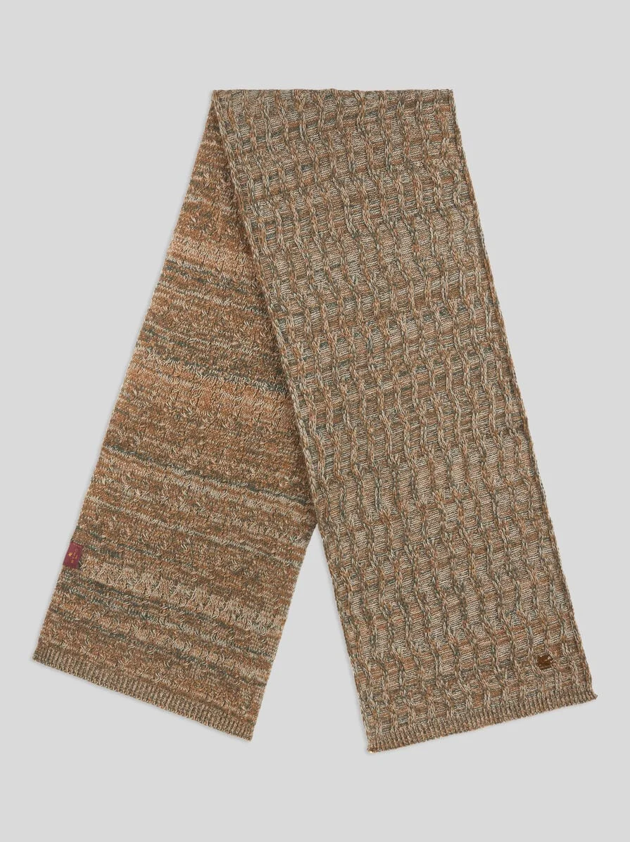 CABLE-KNIT CASHMERE SCARF - 1