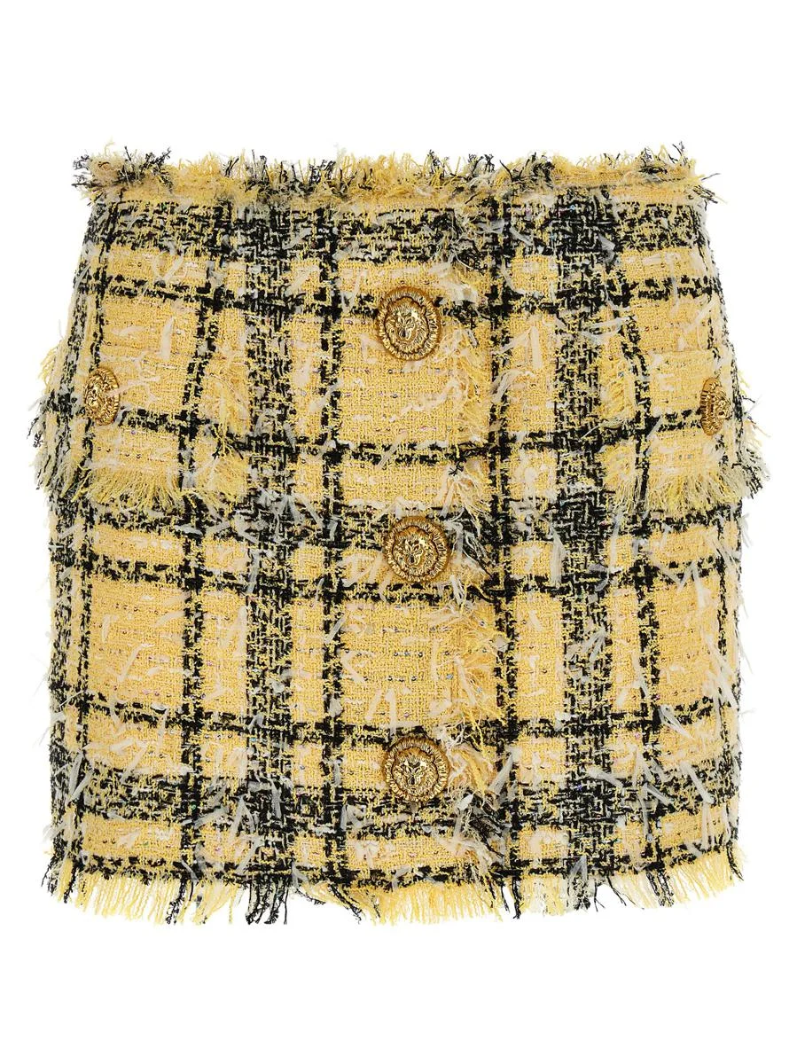 Balmain Lurex Tweed Skirt - 1