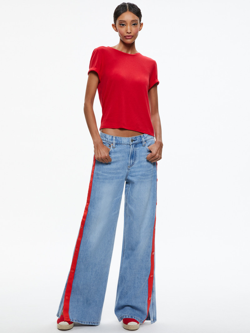 ROLA WIDE LEG SNAP SIDE JEAN 4
