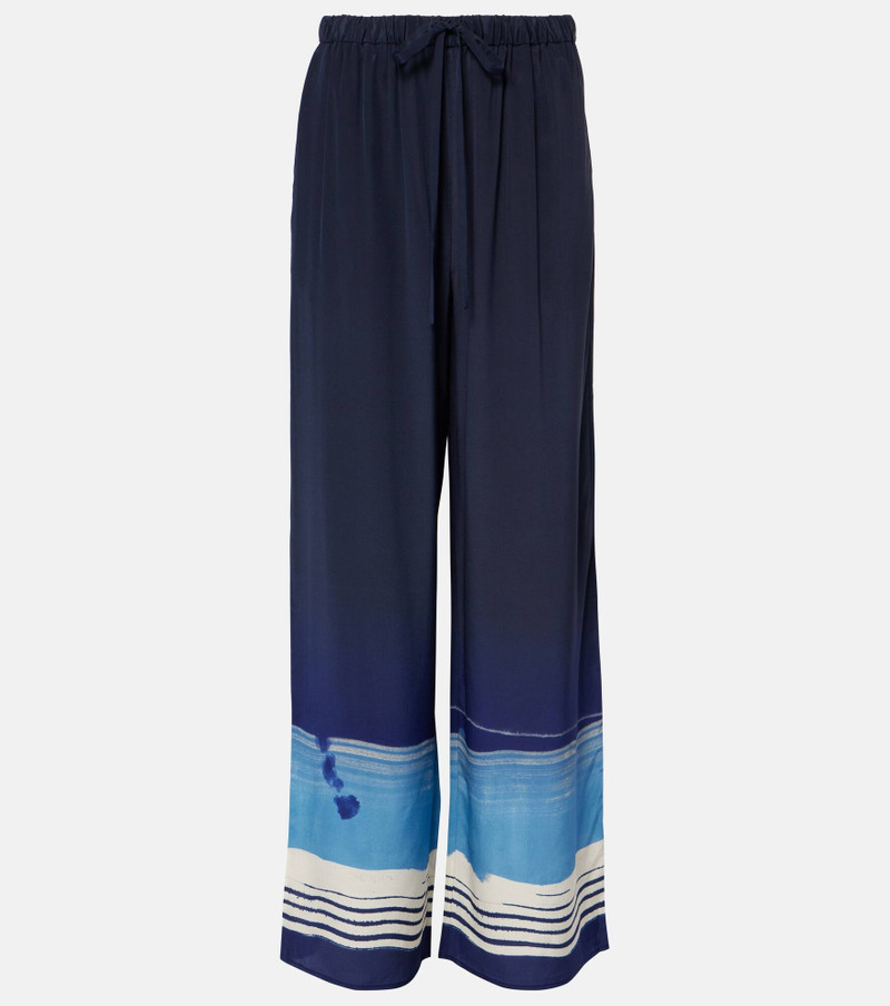 Mariner silk crêpe wide-leg pants - 1