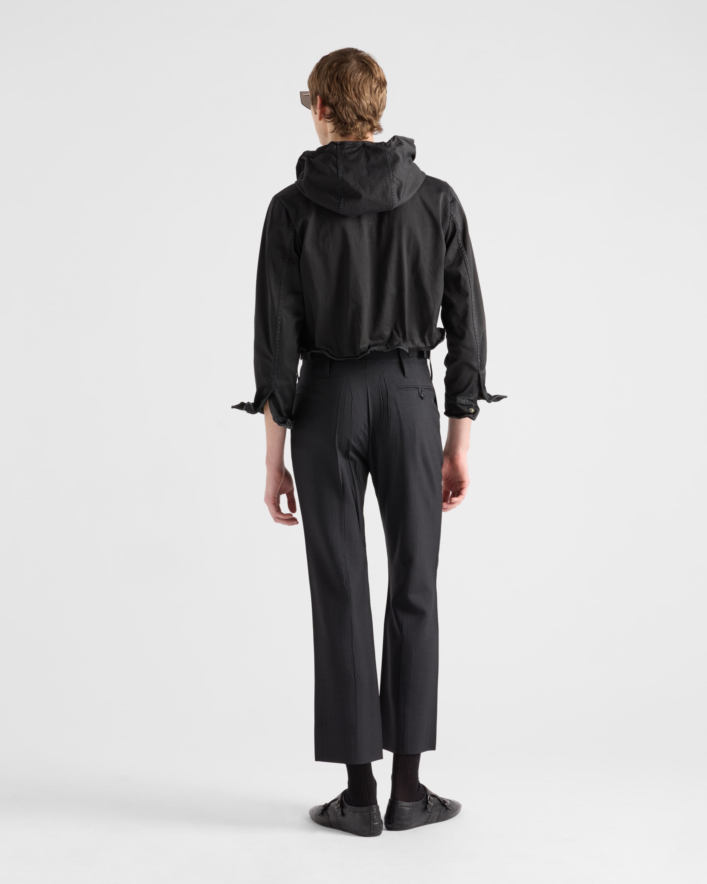 Cropped cotton blouson jacket - 5