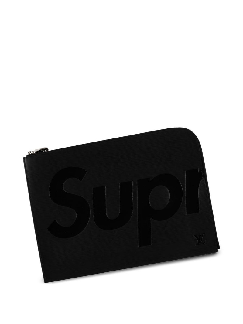 x Louis Vuitton GM Jour logo-embossed clutch bag 1