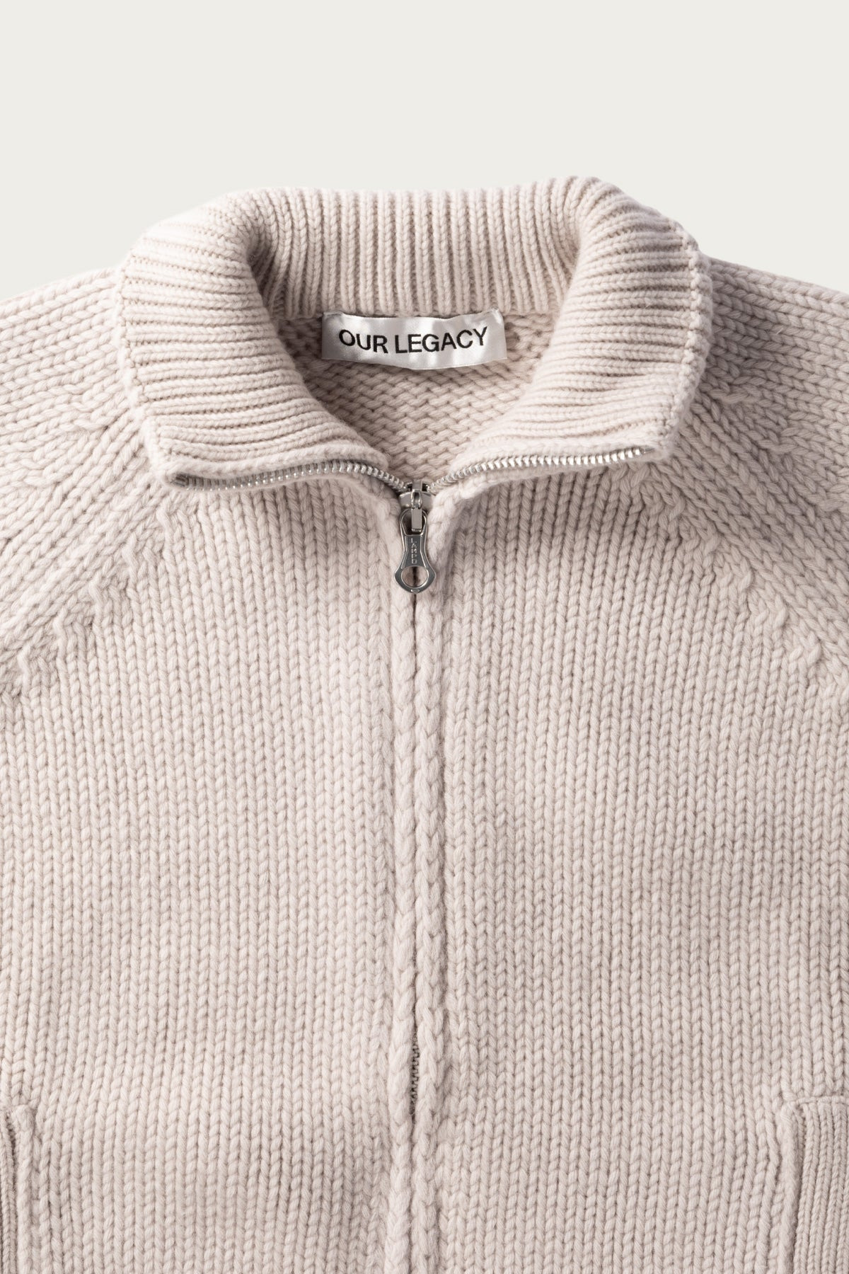 Ultra Zip Cardigan - Bone Low Twist Merino - 2