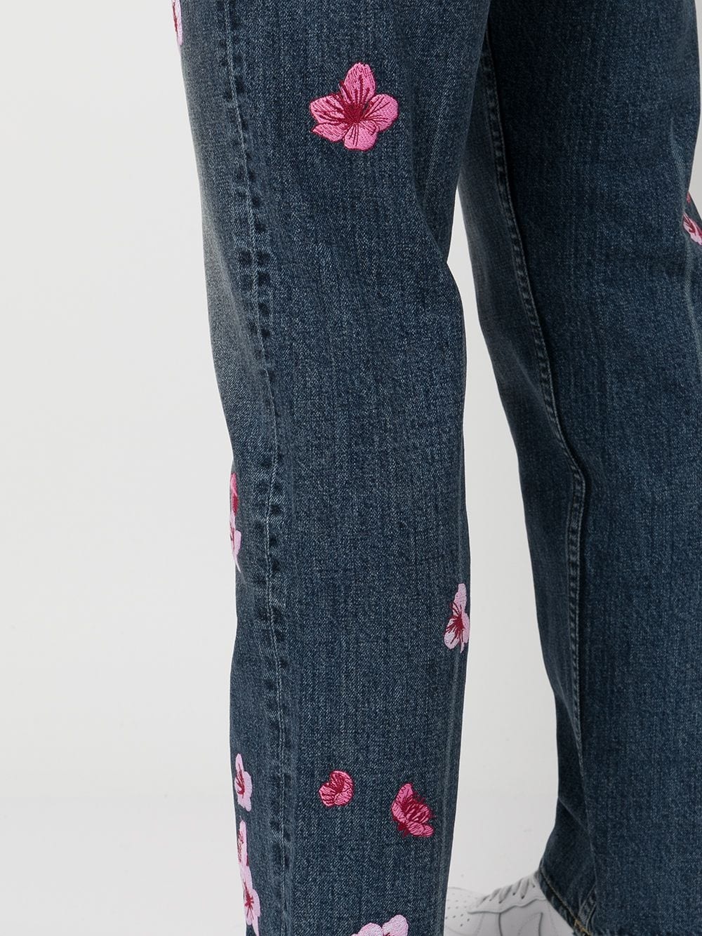 Blossom embroidered jeans - 5