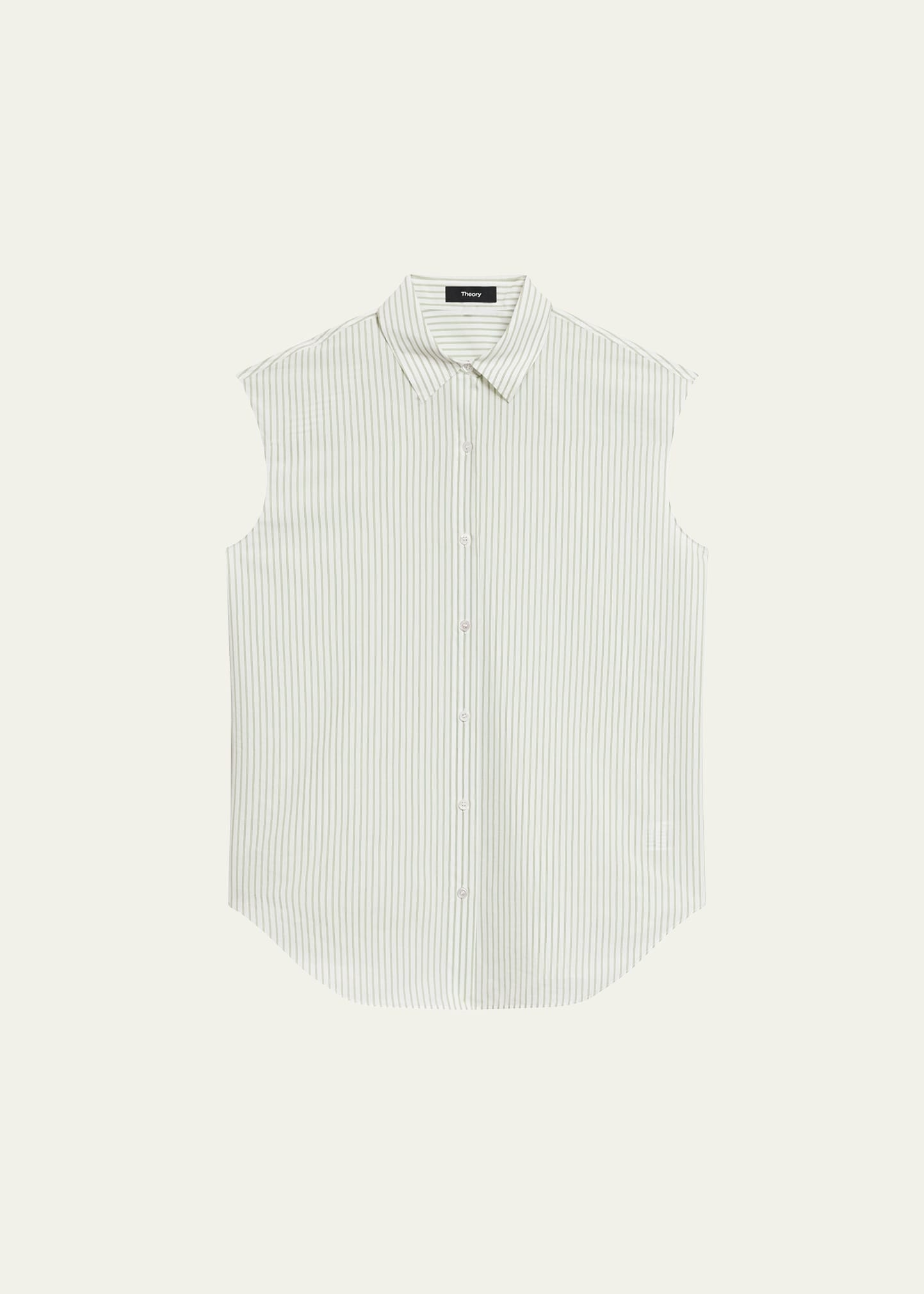 Stripe Sleeveless Boyfriend Shirt - 1