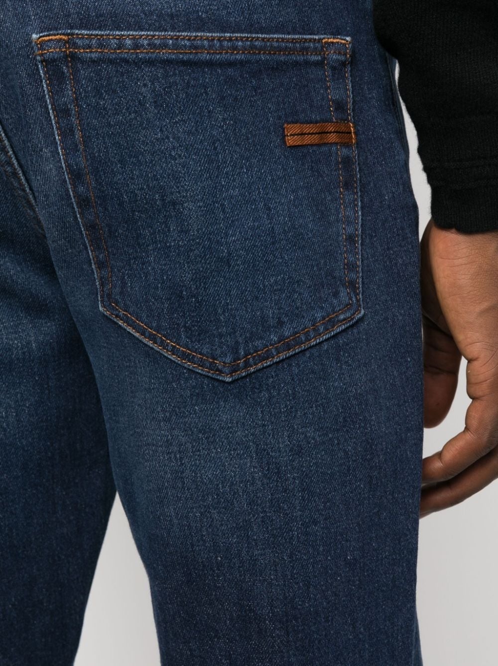 mid-rise slim-cut stretch-cotton jeans - 5