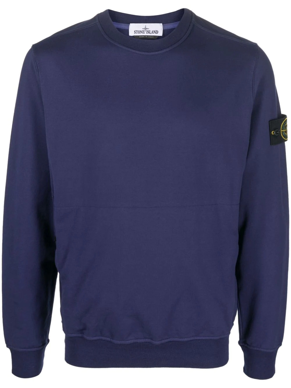 Compass badge crew-neck sweatshirt - 1