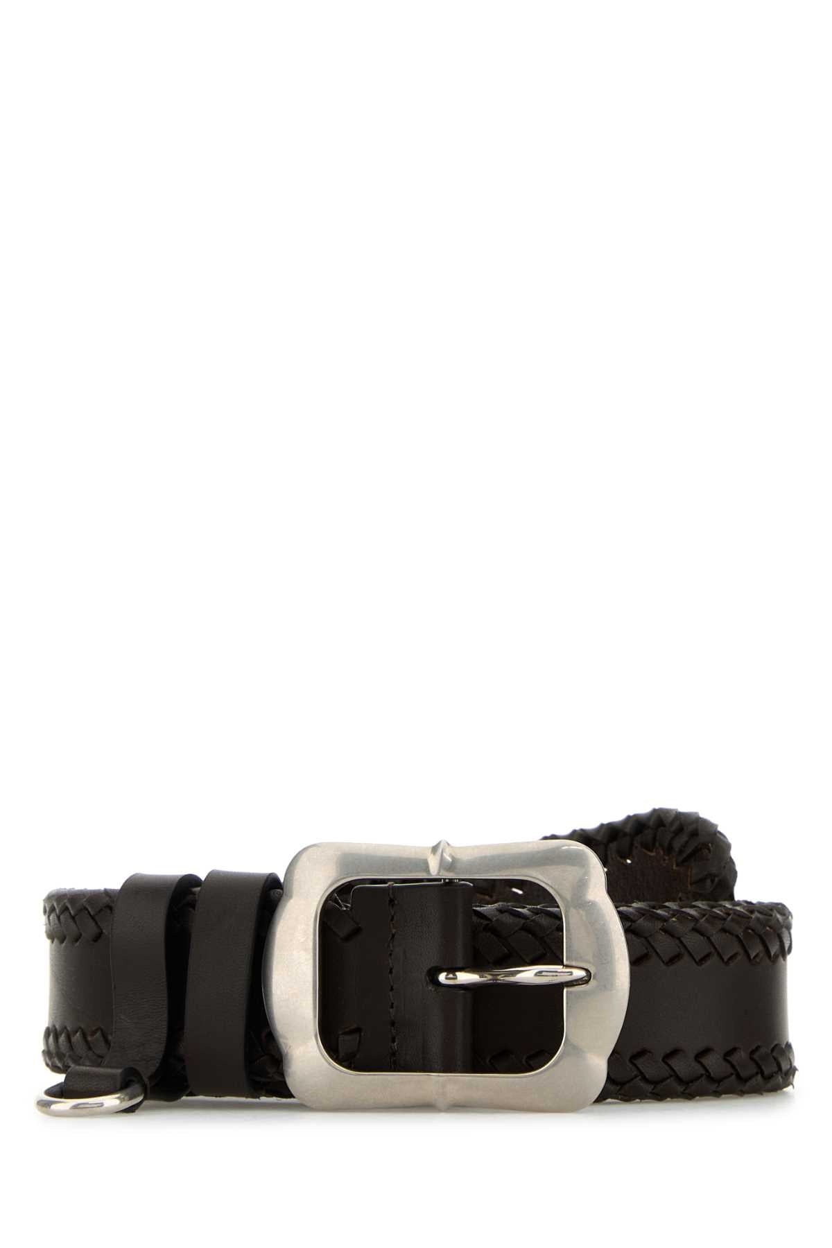 Prada Women Brown Leather Belt - 1