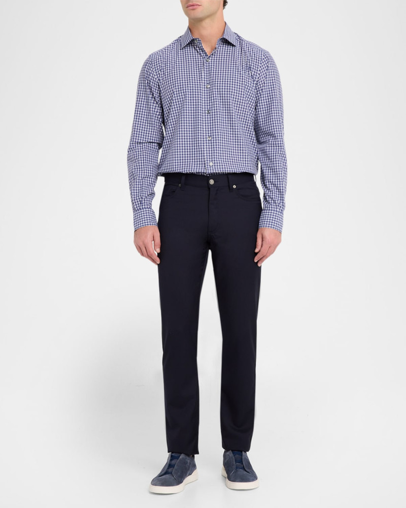 ZEGNA Men's Petite Plaid Cotton Button-Down Shirt outlook