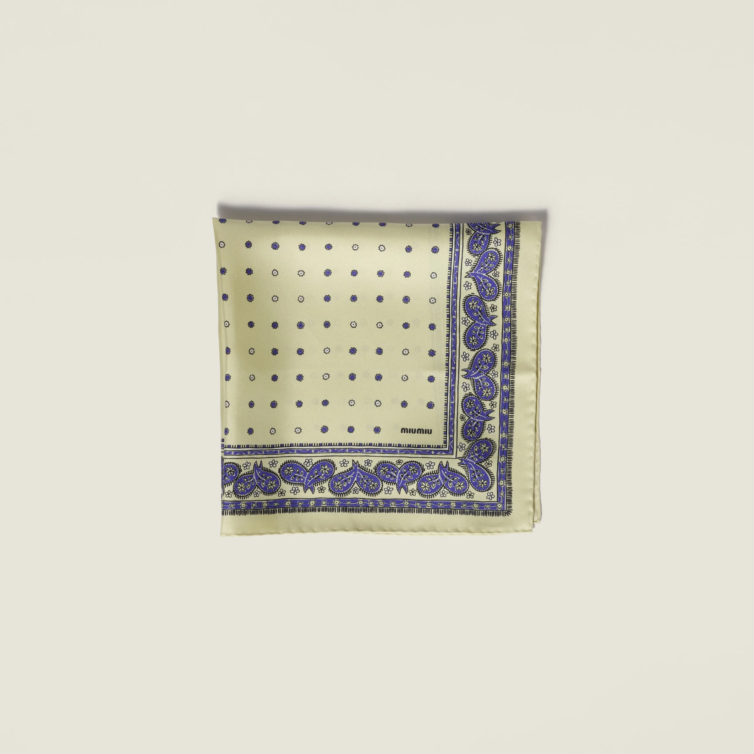 Printed twill scarf - 1