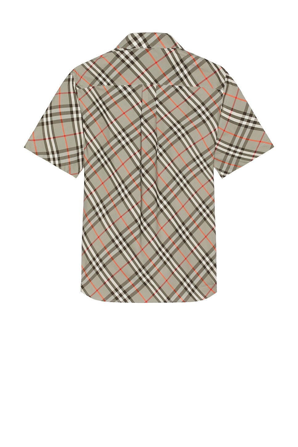 Short Sleeve Bias Check Slim Fit Shirt - 2