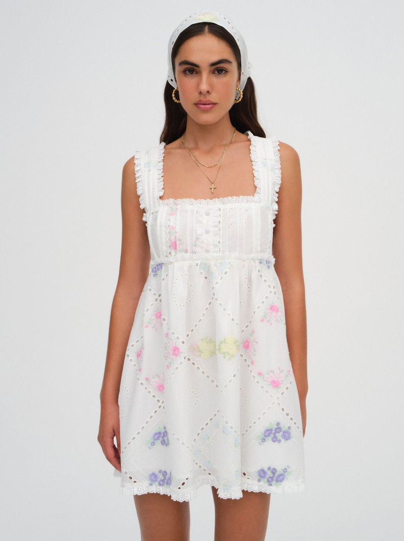 Andrea Embroidered Mini Dress 4