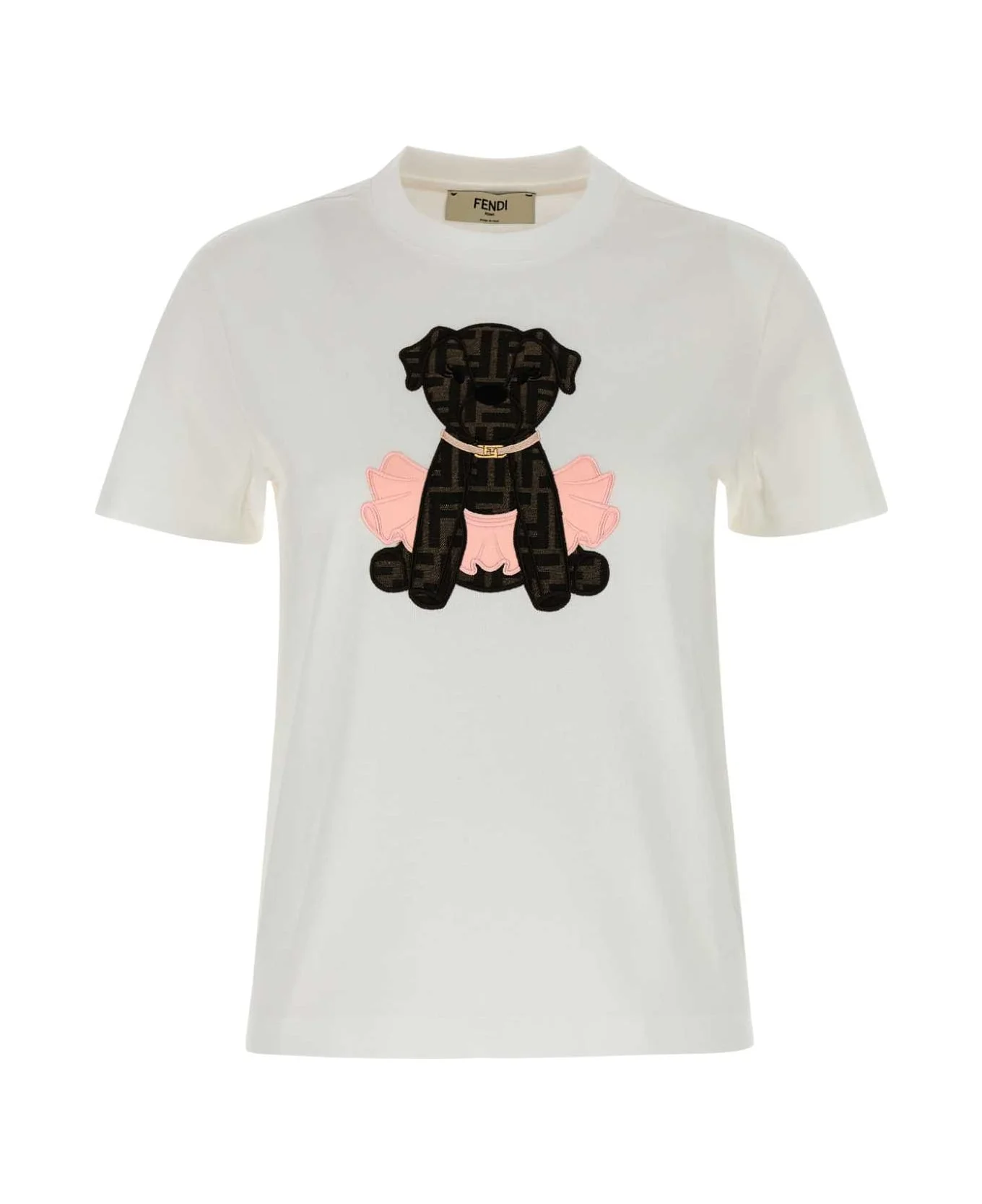 White Cotton T-shirt - 1