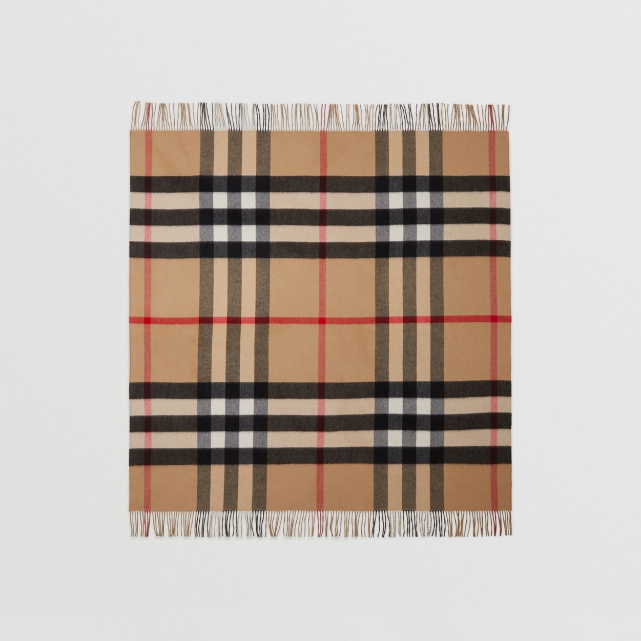 Check Cashmere Blanket - 1