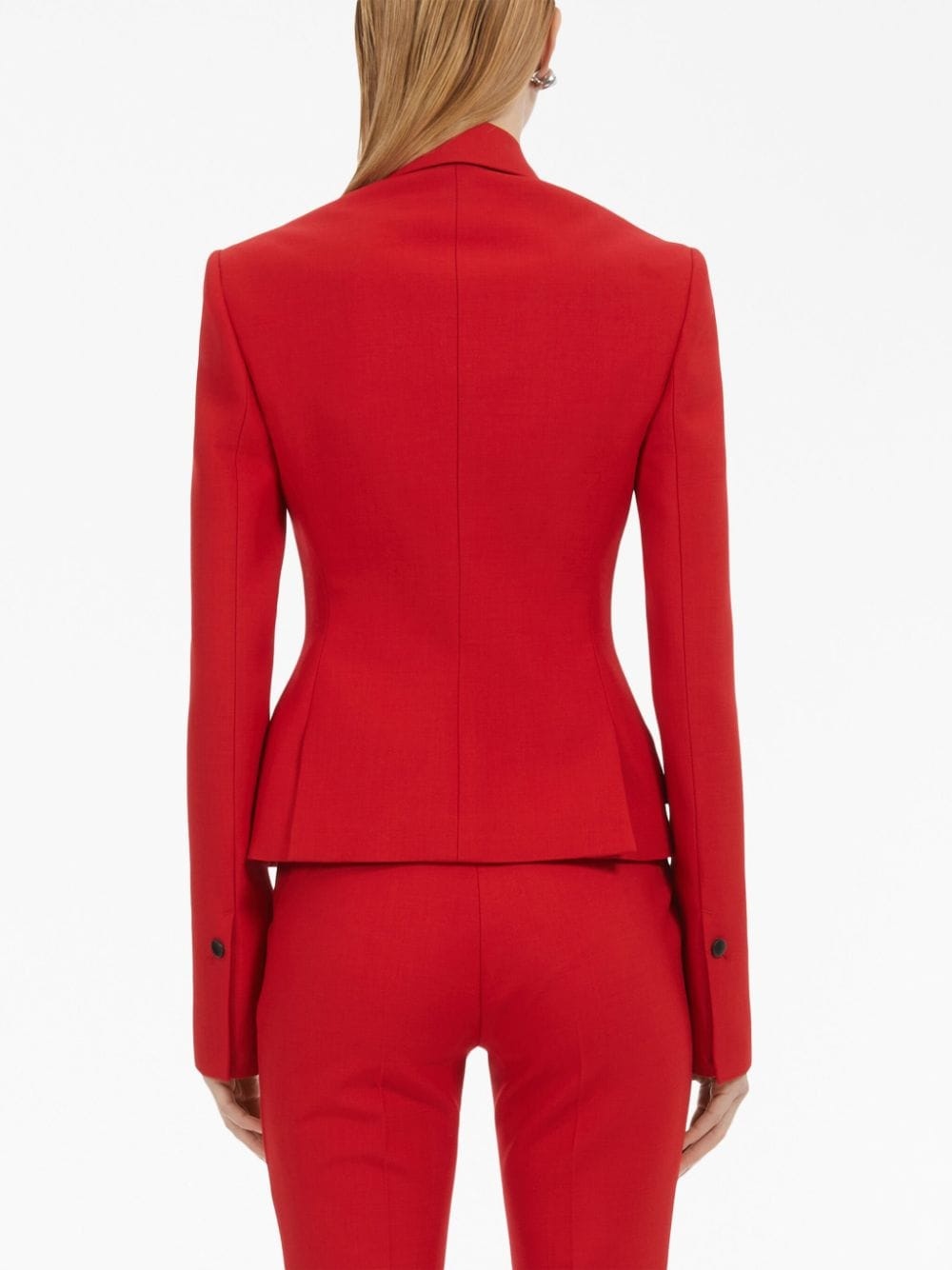 single-breasted wool blazer - 4