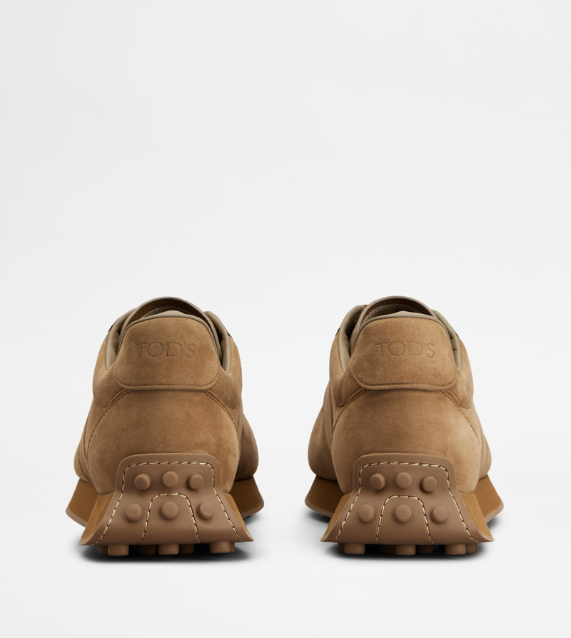 Tod's T VINTAGE SNEAKERS IN PASHMY SUEDE - BROWN outlook