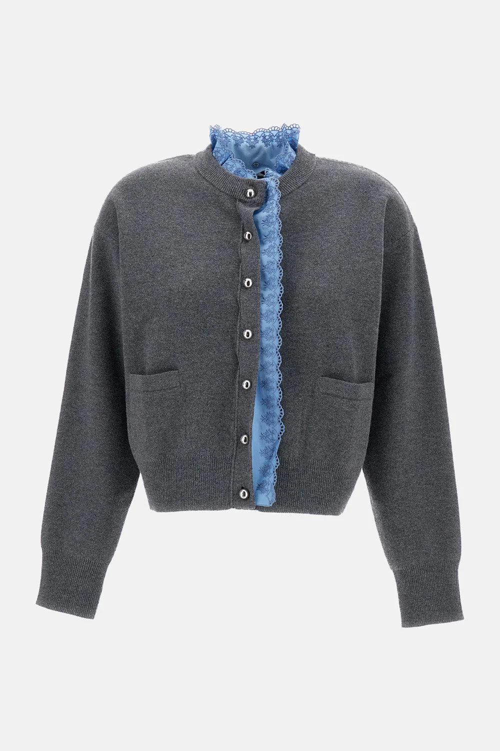 Satin-trim cardigan - 1