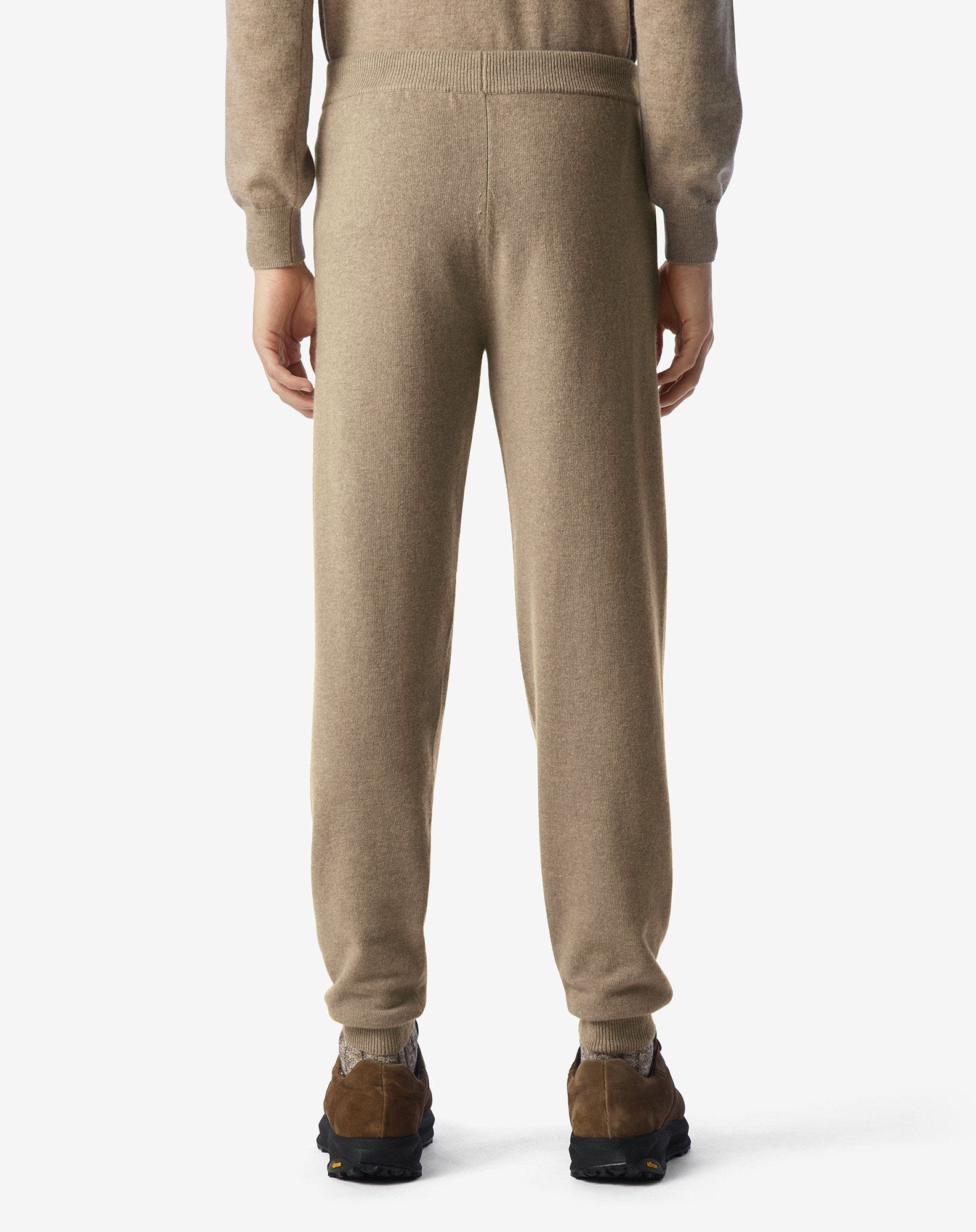 Beige cashmere blend joggers - 3