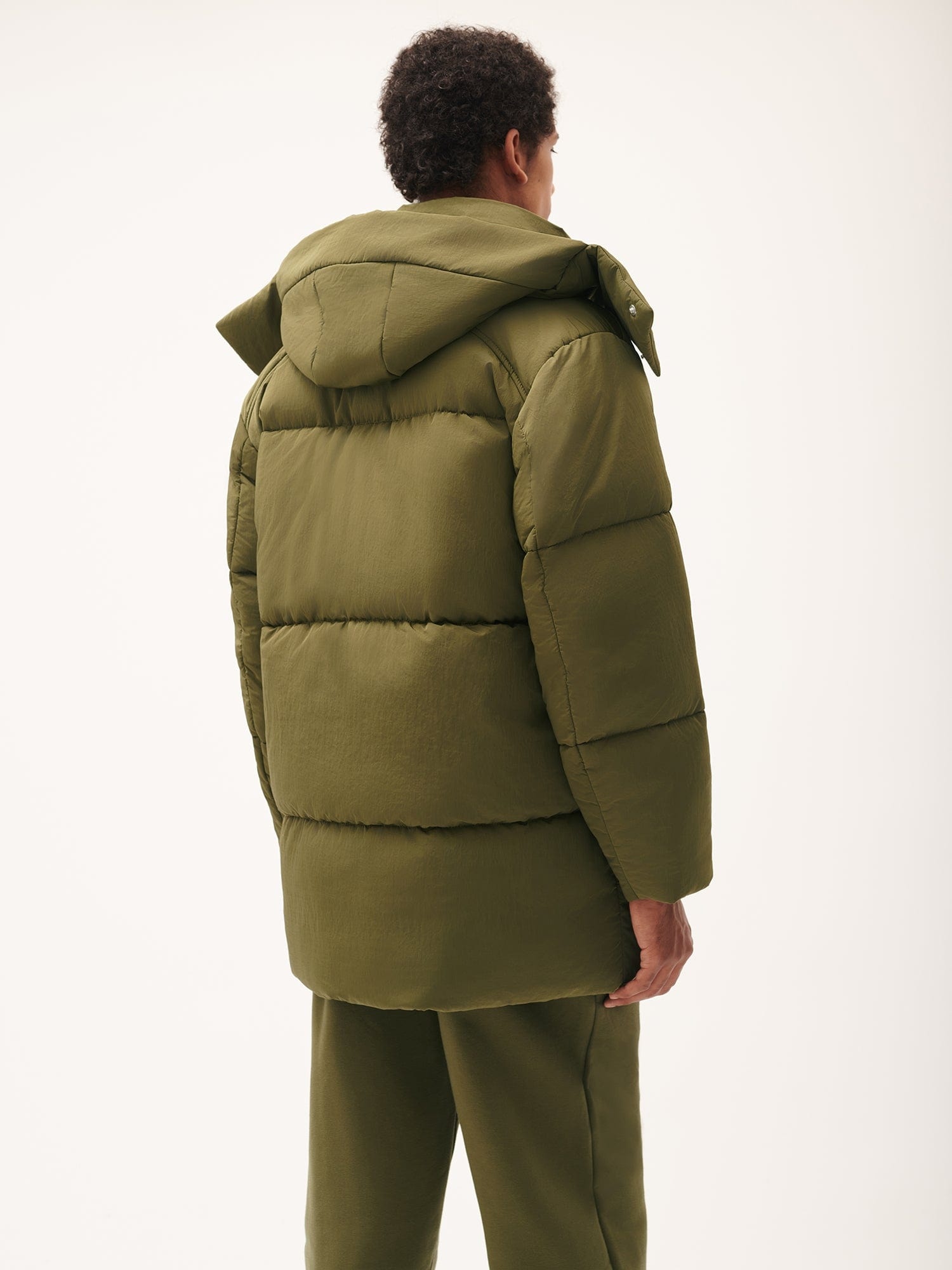 Mens DNA Flower-Warmth Long Puffer - Highland Green - 3
