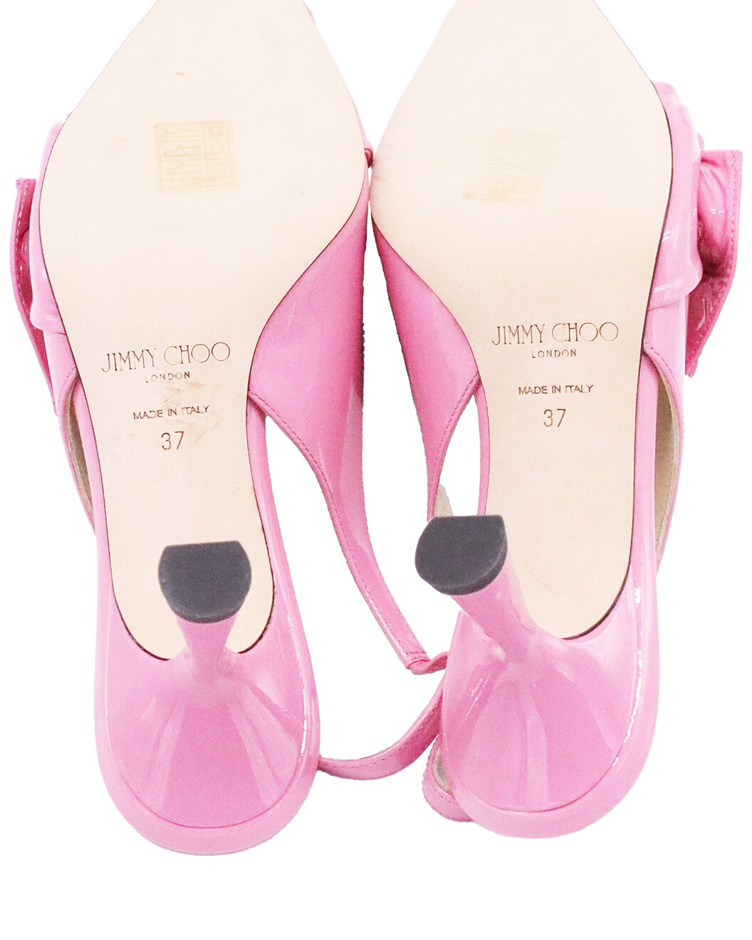 Jimmy Choo Women's Patent Leather Elinor SB 65 Pointed-Toe Slingback Pump
(Authentic Pre-Loved) - 4