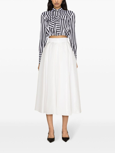 PATOU bow-detail striped blouse outlook