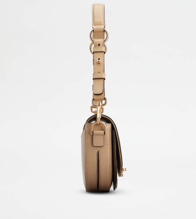 Tod's T TIMELESS SHOULDER BAG IN LEATHER MINI - BEIGE outlook