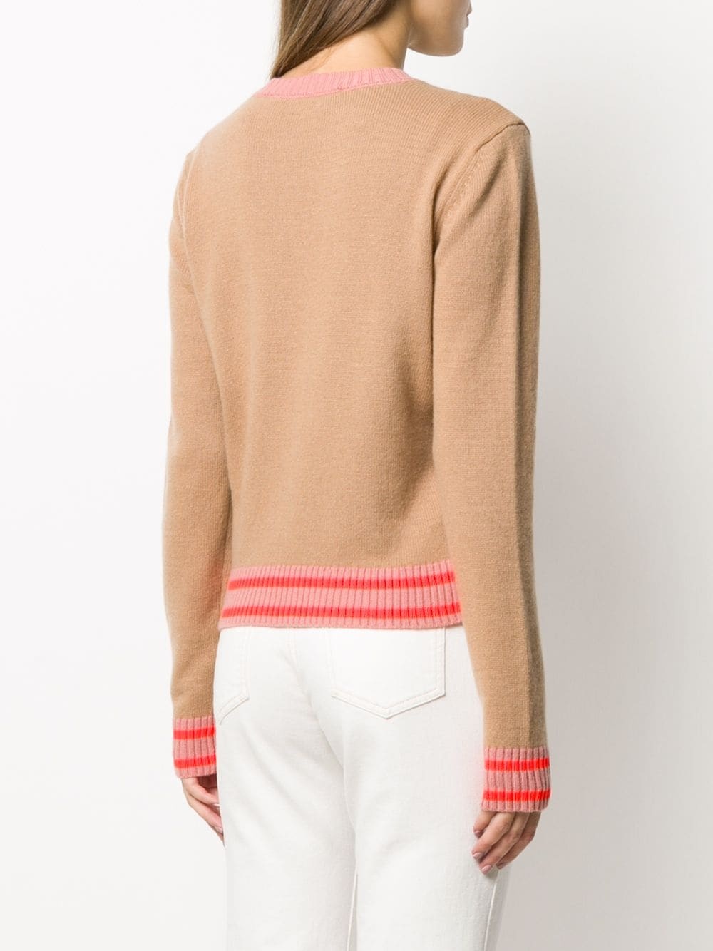 stripe-trim jumper - 4