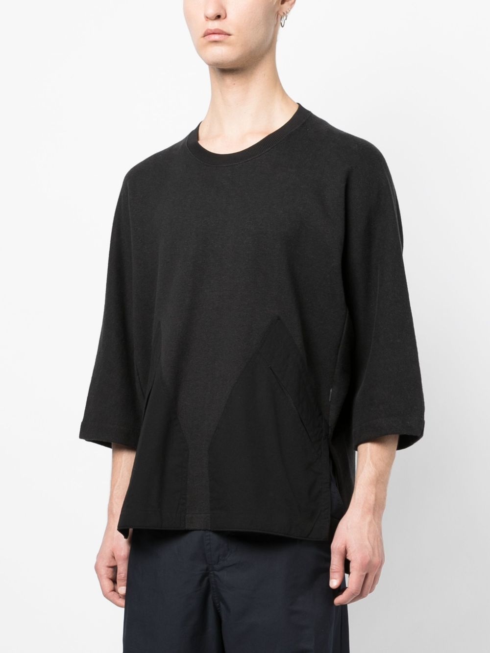 crew-neck knitted T-shirt - 3